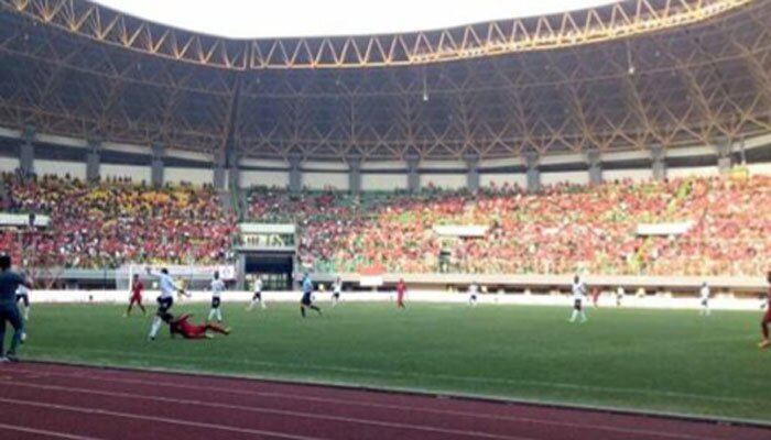 Laga persahabatan Indonesia-Fiji di Stadion Patriot, Bekasi. (insta story pssi_fai)