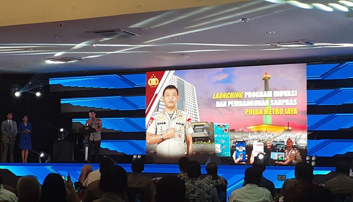 Kapolri Jenderal Idham Azis dalam acara launching program inovasi dan pembangunan sarana prasarana (Sarpras) Polda Metro Jaya, di Balai Pertemuan Polda Metro Jaya, Jakarta Selatan, Kamis (5/12/2019).(firda)